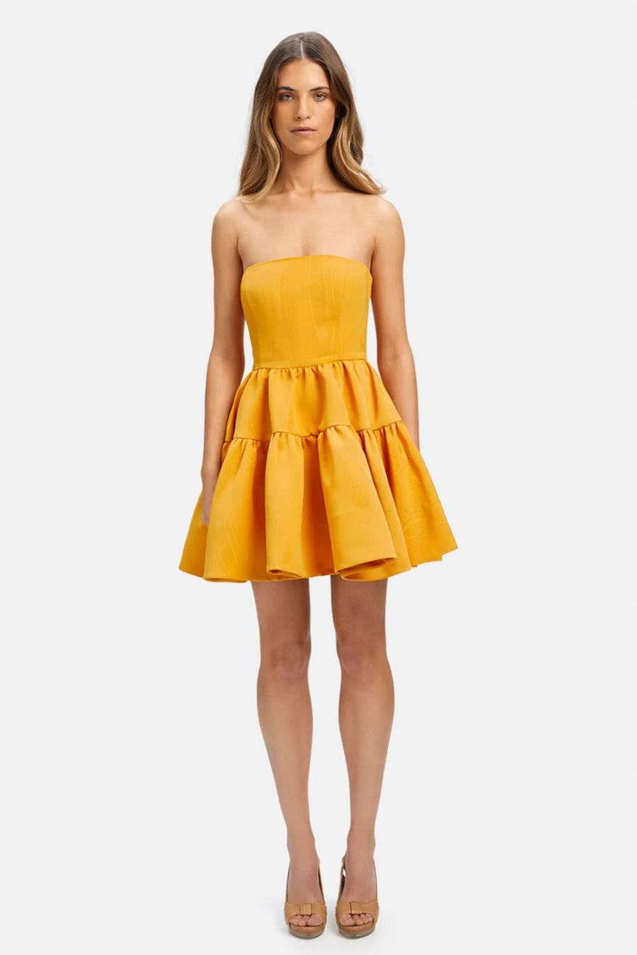Bardot Women's Charlotte Mini Dress in Orange Fiz - Elegant Short Sleeve Party Dress