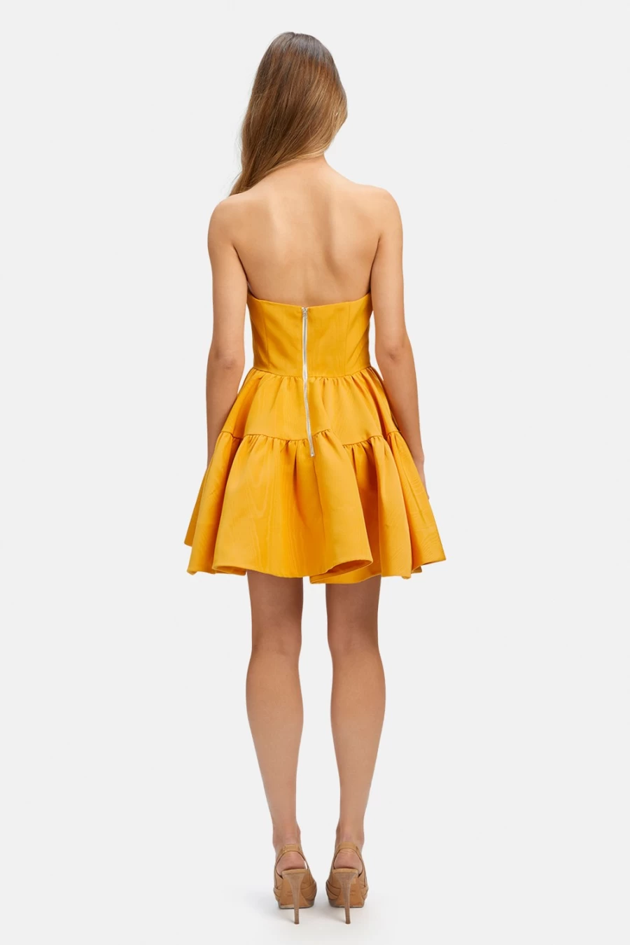Bardot Women's Charlotte Mini Dress in Orange Fiz - Elegant Short Sleeve Party Dress