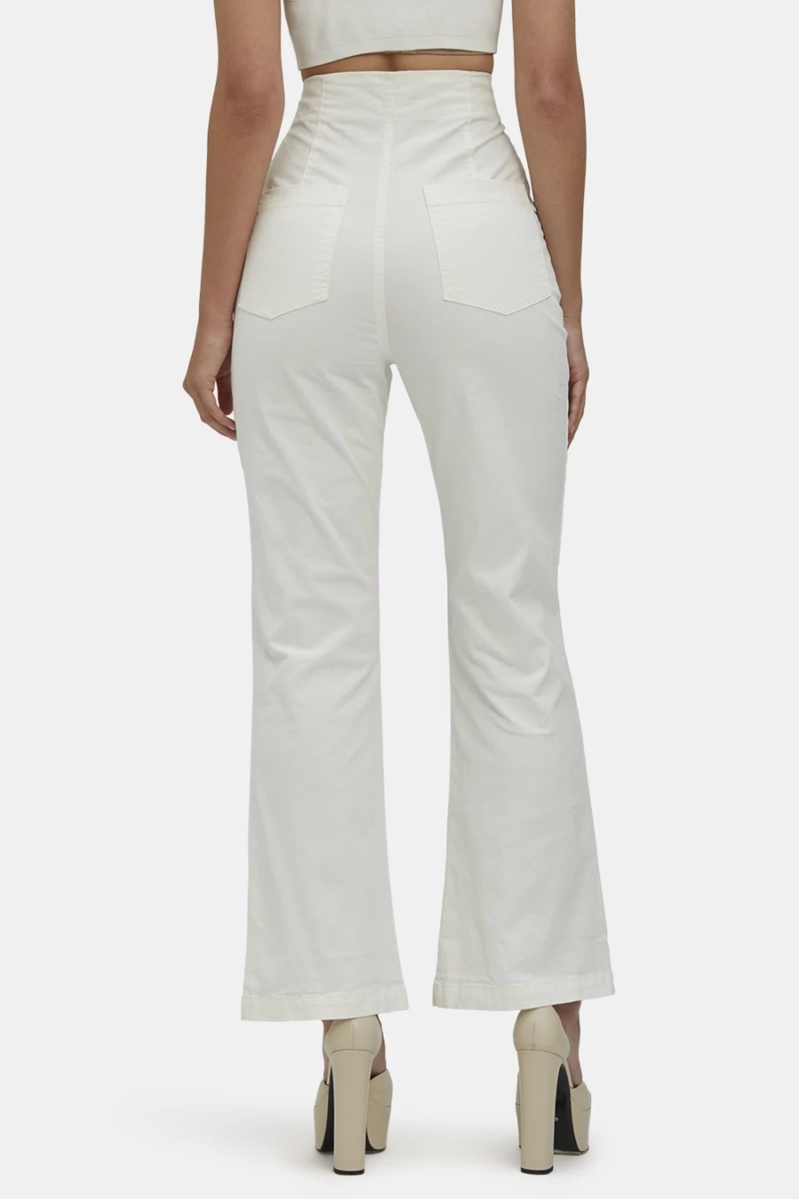 Bardot Women's Kamila High Waist Orchid White Pants