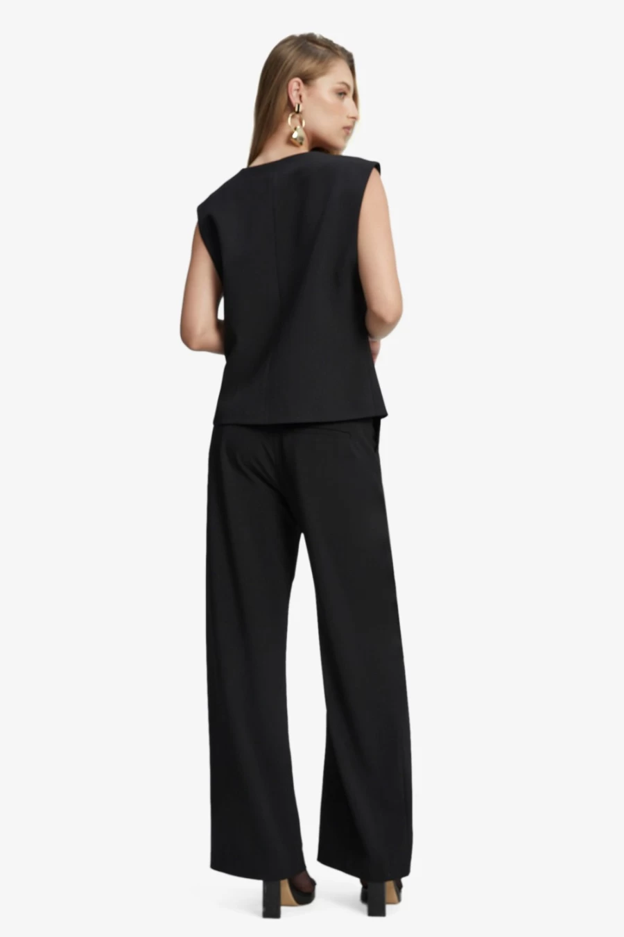 Bardot Women's Black Sloane Longline Vest - Stylish Slim Fit Waistcoat