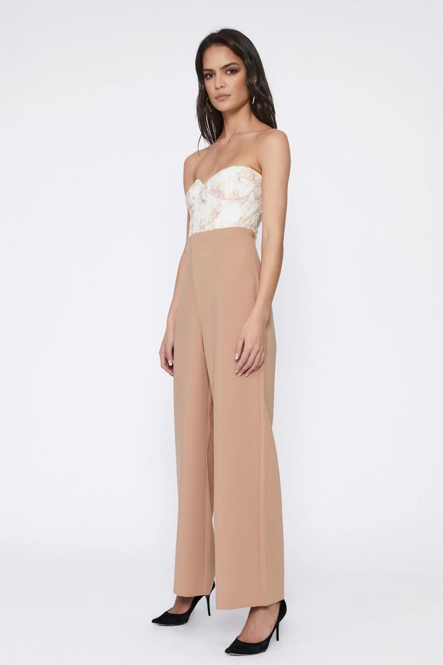 Bardot Women's High Waist Tan Pants - Anna Style Tailored Trousers