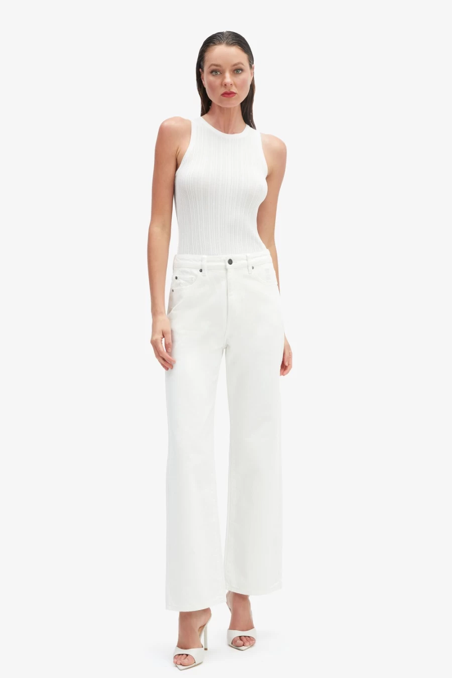 Bardot Women's Ivory Pia Straight Leg Jeans