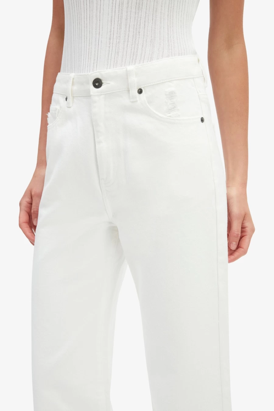 Bardot Women's Ivory Pia Straight Leg Jeans