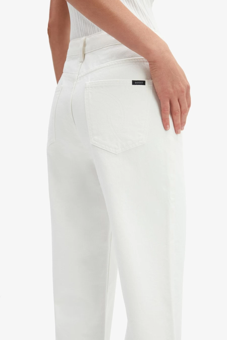 Bardot Women's Ivory Pia Straight Leg Jeans