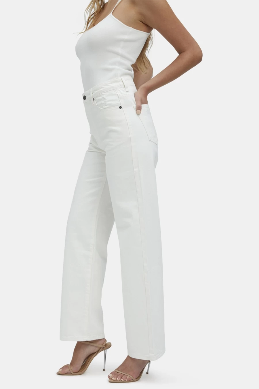 Bardot Women's Ivory Pia Straight Leg Jeans