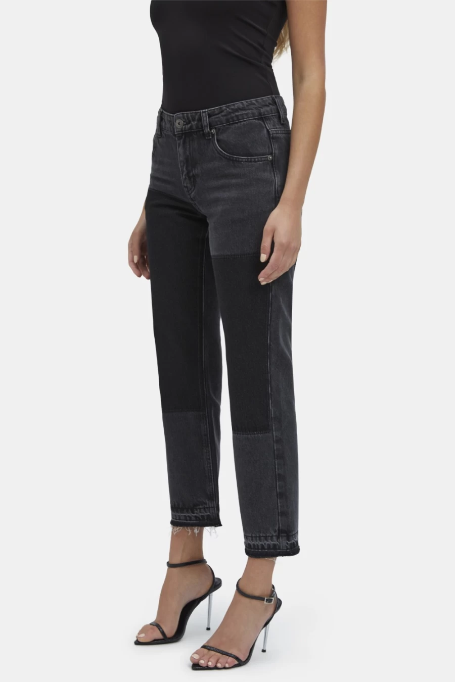 Bardot Women's Black Marlowe Patch Denim Jeans