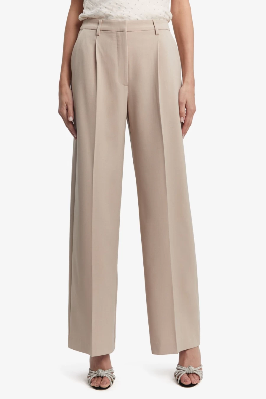 Bardot Women's Sloane Suit Pants in Sandstone - Tailored Formal Trousers